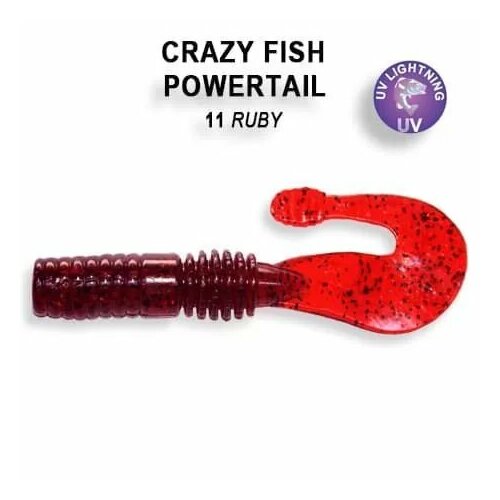 Силиконовая приманка мягкая съедобная Crazy Fish Powertail 2.8 70 мм 4-7-11-2 5 шт.