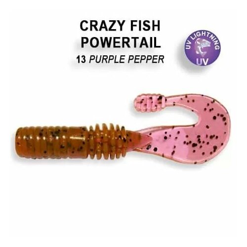 Силиконовая приманка мягкая съедобная Crazy Fish Powertail 2.8 70 мм 4-7-13-4 5 шт. мягкая силиконовая приманка checkmate 4 5 113 мм 124 beer 4 шт