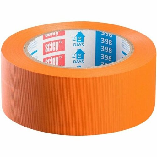 Лента строительная Scley 48мм х33м серия*398*, рифленая, оранжевая 0320-983348