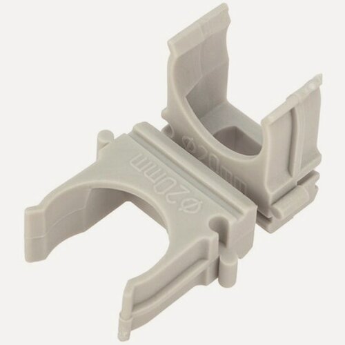 Изображение товара Клипса для гофротрубы Rexant 20 мм, серая (100 шт/уп)