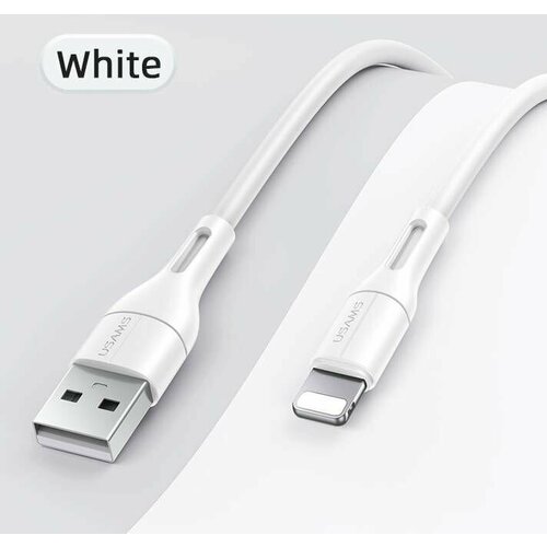 Кабель iPhone Lightning USAMS SJ500 U68 (2A/1m) белый кабель usams sj431 usb to apple lightning 1m mint