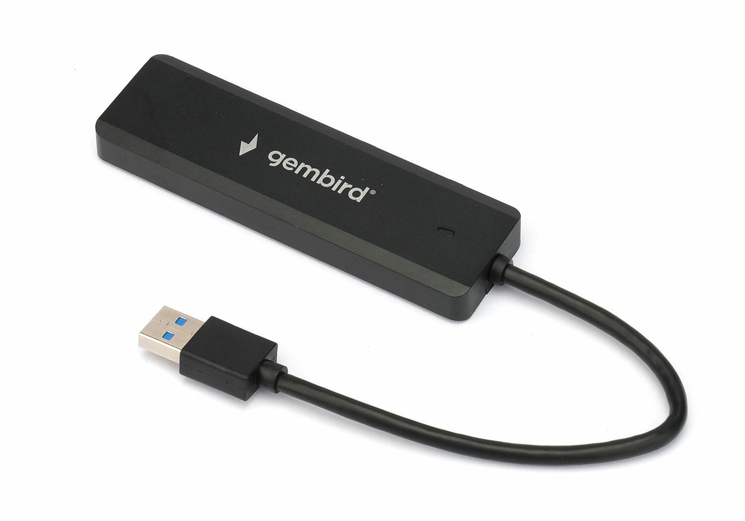 Концентратор USB 3.0 Gembird 4 порта, кабель 19см, с доп питанием (Type-C) - фото №2