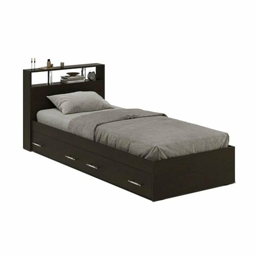 Кровать Арина 900 с выдвижными ящиками Венге Ориноко 14240₽