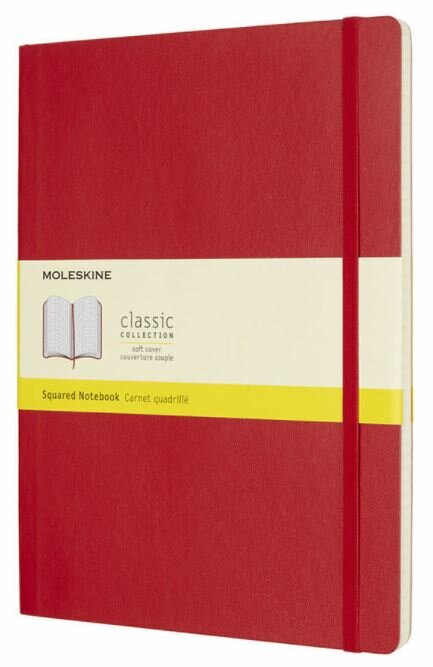 Блокнот Moleskine Classic Soft (нелинов) ХLarge, красный