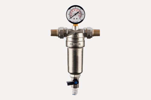 Изображение товара Фильтр магистральный Гейзер Бастион 7508165201, очистка холодной и горячей воды от механических примесей, 32677