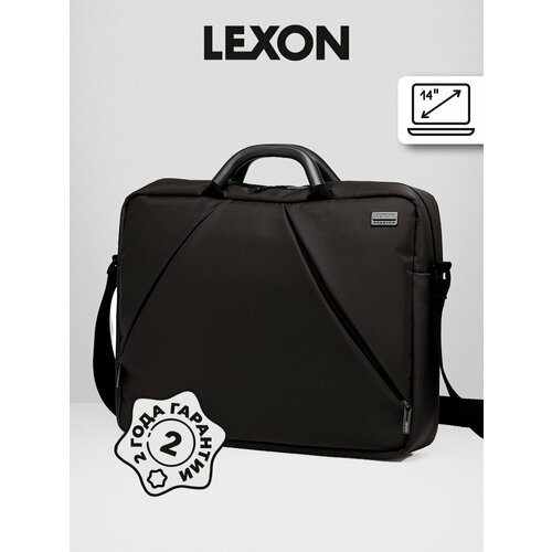 Сумка для ноутбука 14 и документов Lexon PREMIUM MEDIUM LN2702 через плечо черная 10900₽