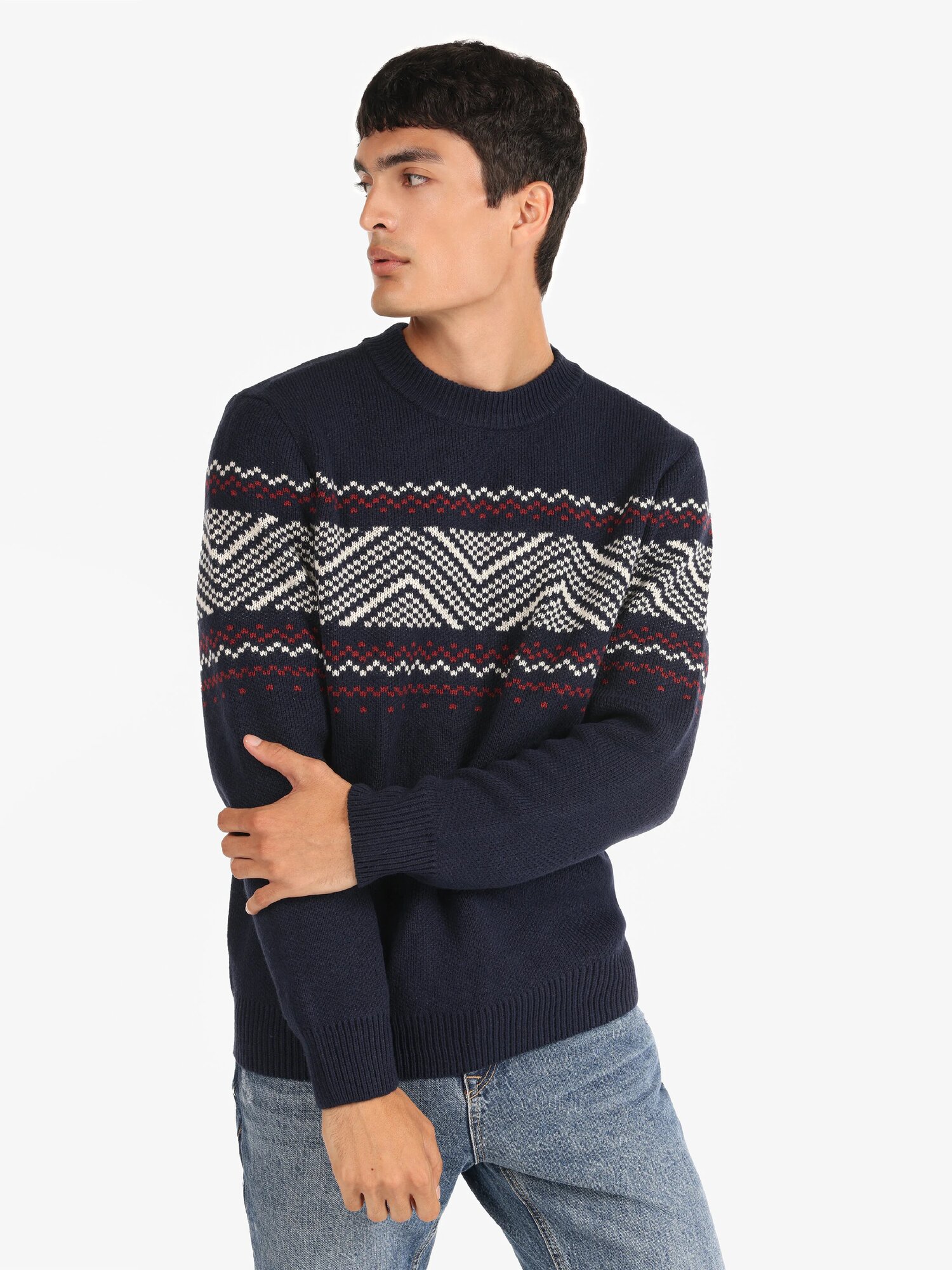 Свитер COLIN'S, размер M, , синий