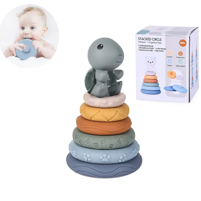 Мягкая пирамидка-грызунок "Черепашка" для малышей