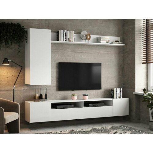 Гостиная МК СТИЛЬ Соло 16 Белый Белый глянец 14110₽