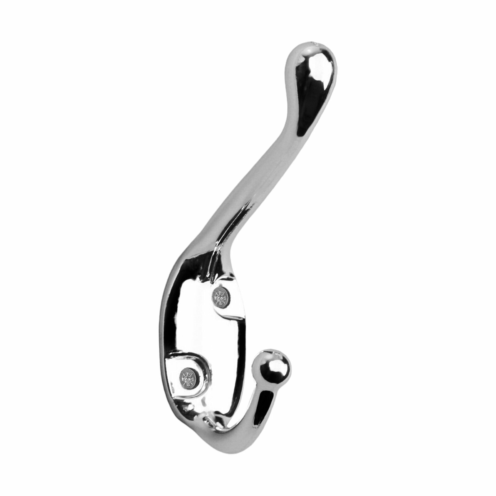 Крючок мебельный тундра TKD015 двухрожковый хром