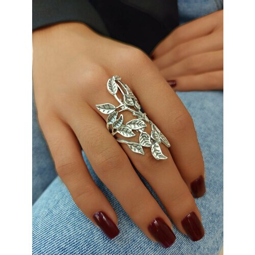 Кольцо Svetti, размер 17.5, серебристый/черный