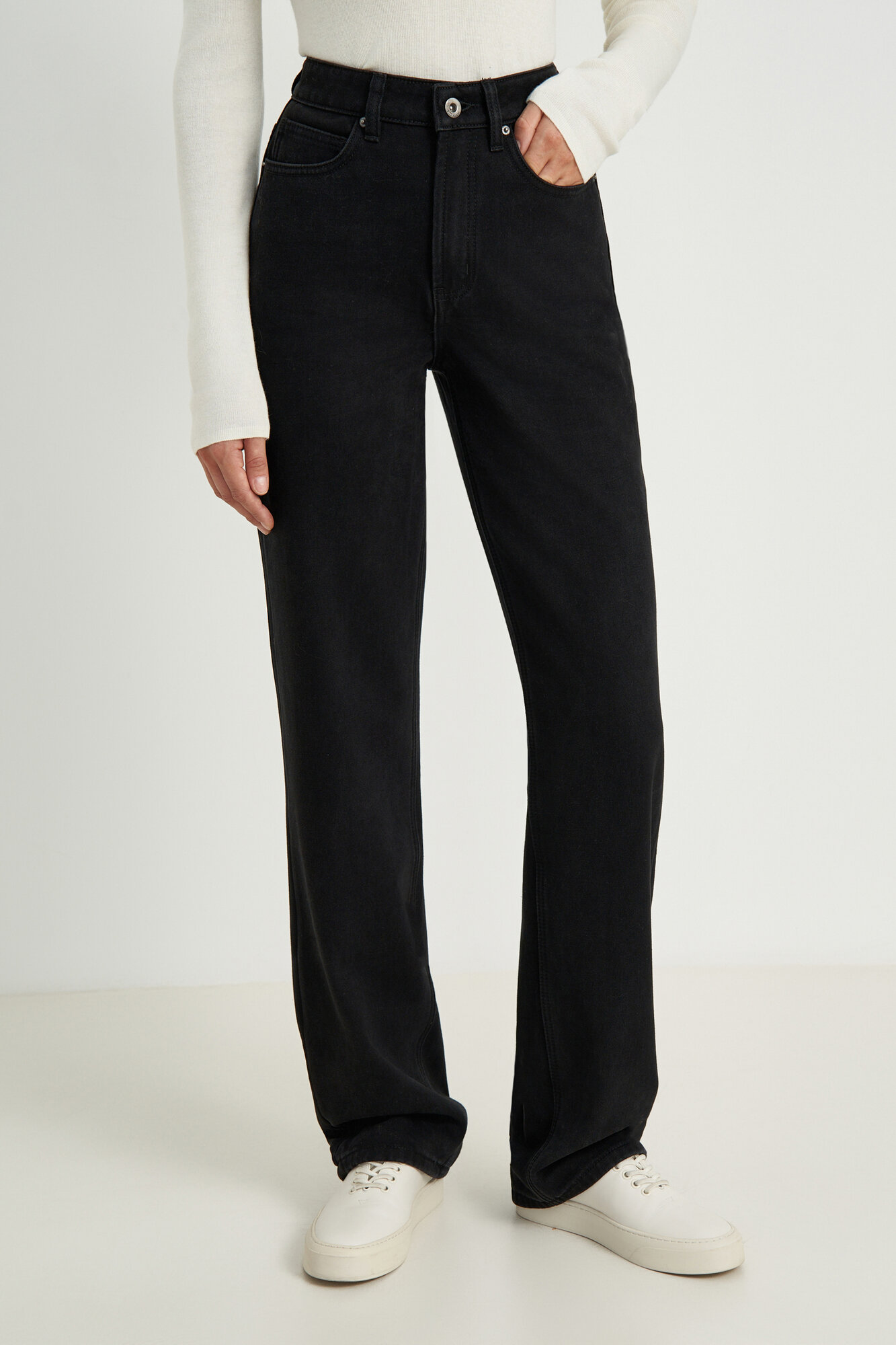 Джинсы широкие FINN FLARE размер W26/L32 (170-86-92) черный