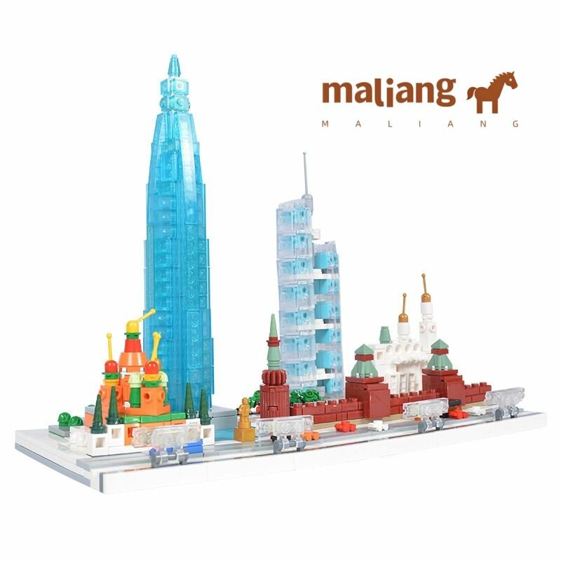 Конструктор Архитектурная серия Skyline Moscow 701PCS, совместим с лего, подарок для мальчиков и девочек