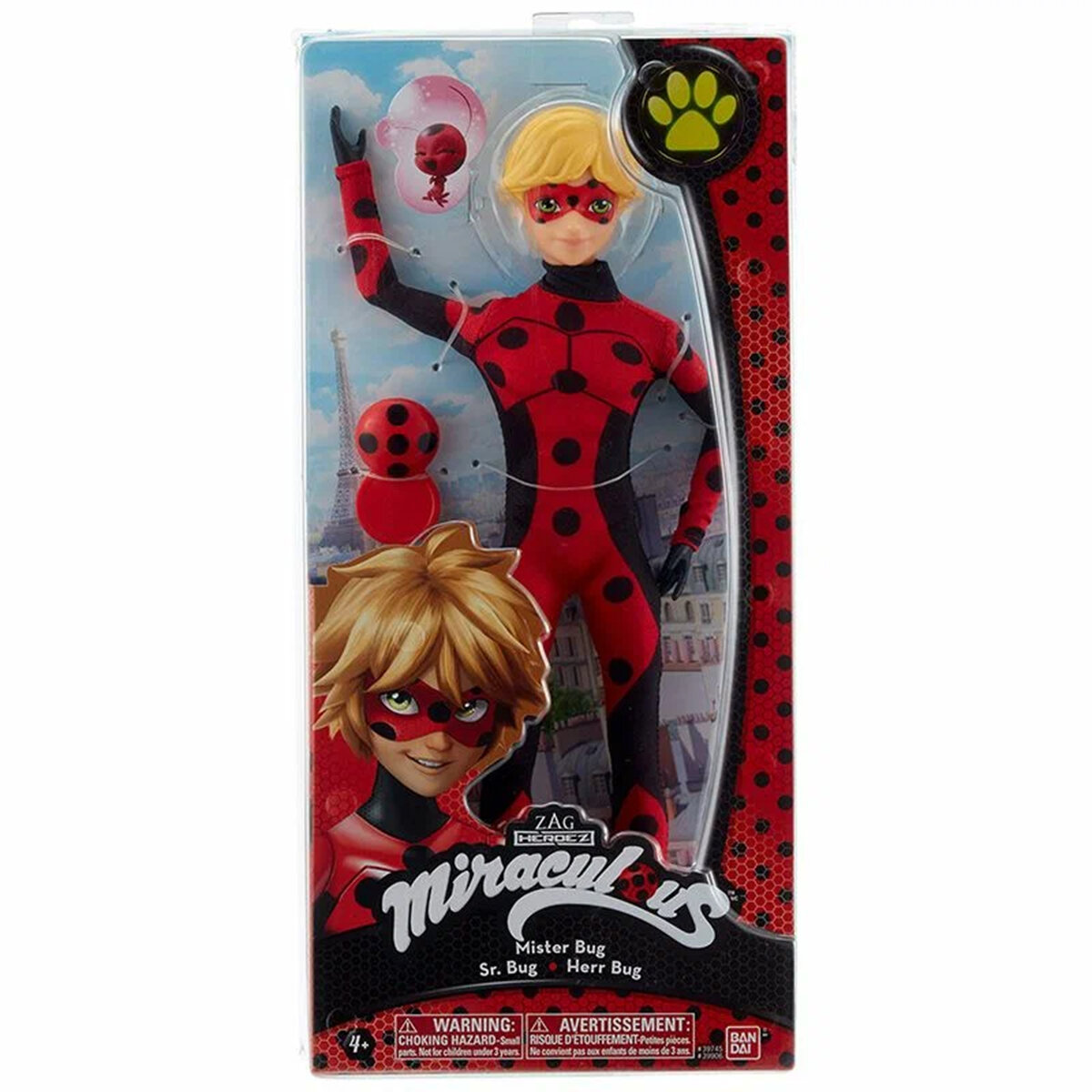 Bandai Zag Heroez Miraculous Mister Bug Fashion Doll / Модная кукла с чудотворная персонажем и аксессуарами
