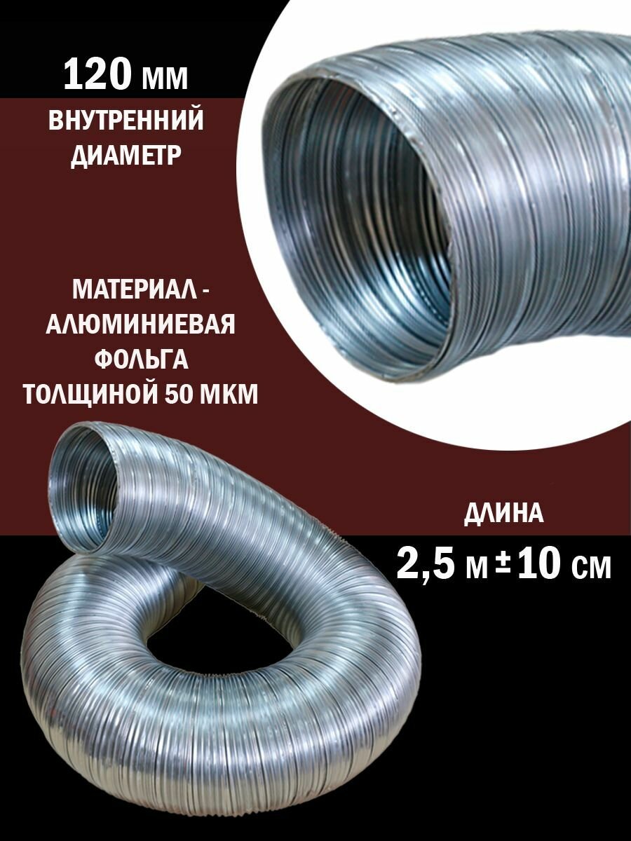 Набор вентиляционный для подключения кухонной вытяжки, D 120 мм — фото 1