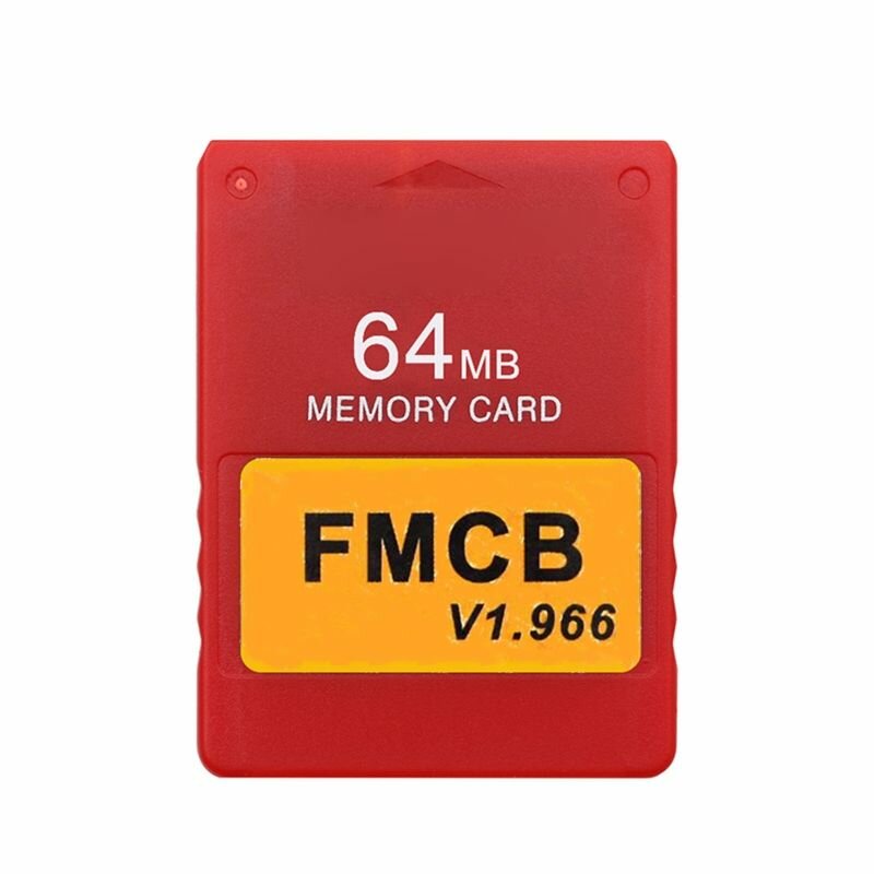 V1.966 Карта памяти с функцией FMCB 8M/16M/32M/64M Модуль игровой консоли Бесплатная MCboot Программа Замена карты для PS2, красный - 64MB
