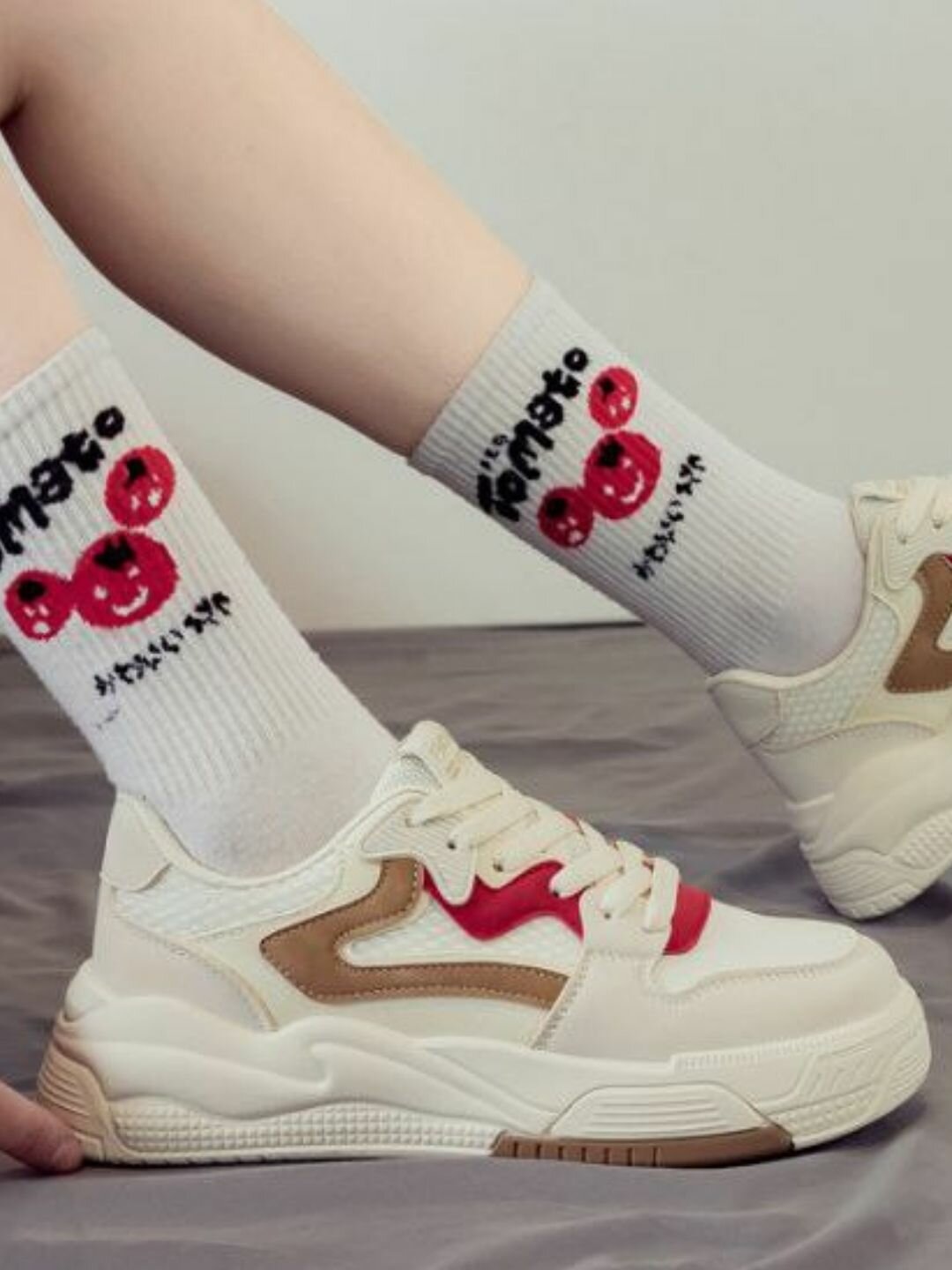 Кроссовки , полнота F (EU)/ на среднюю стопу, размер 38, бело-красный — фото 1