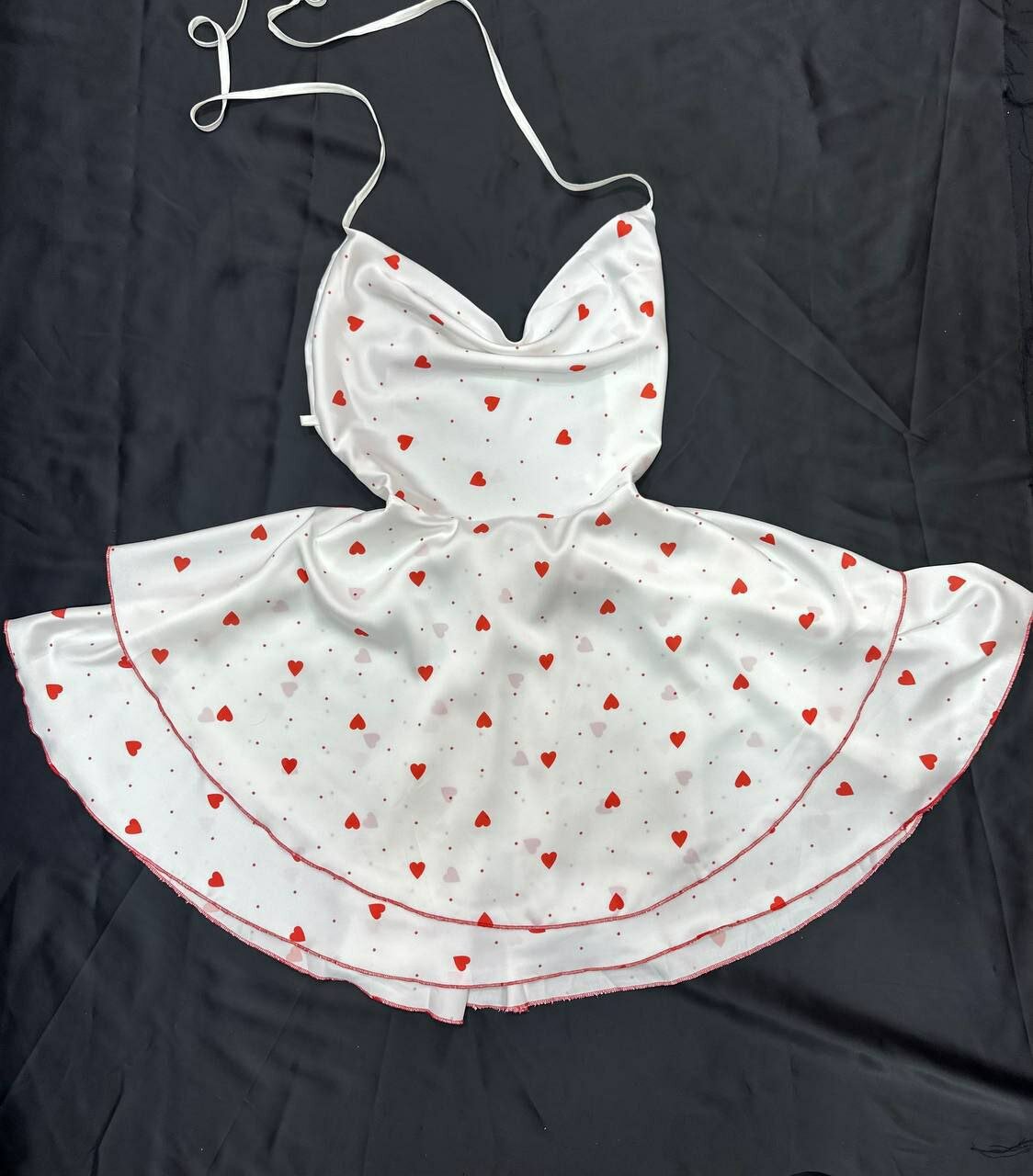 Пеньюар  1, размер standart, бело-красный — фото 1