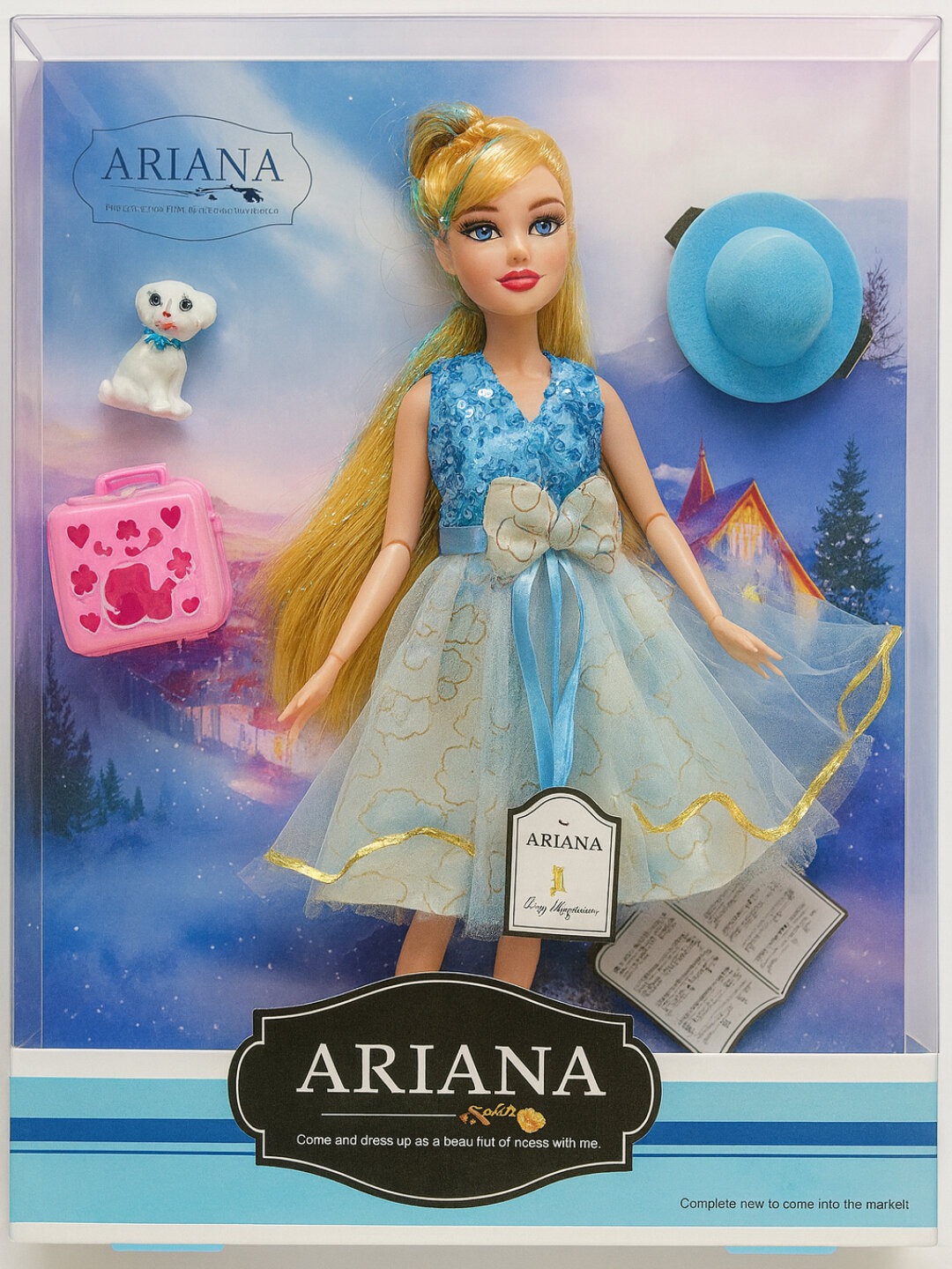 Куклы Ariana – игрушка с платьем и аксессуарами для девочек - Лазурный — фото 1