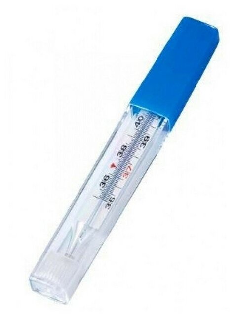 Термометр медицинский без ртути в пластиковом футляре Meridian 12шт/уп