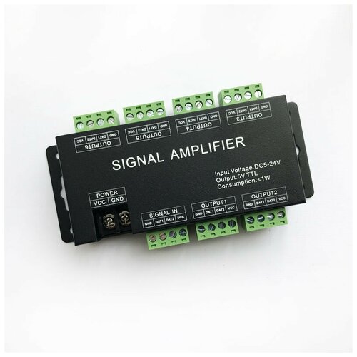 сплиттер dmx сигнала involight dmxs4 Усилитель (сплиттер) SPI/DMX сигнала, 6 портов, DC 5В