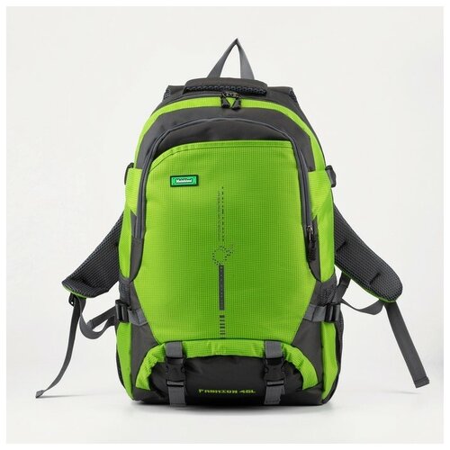 фото Рюкзак туристический кнр на молнии, 22/27 л, 3 наружных кармана, с расширением, зеленый