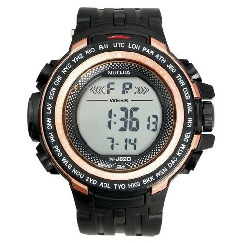 фото Наручные часы часы наручные электронные jian cheng, d:5.6 см, ремешок силикон 25 см, серый сима-ленд