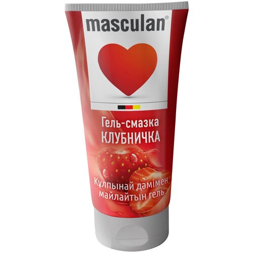 Гель-смазка masculan Strawberry, 60 г, 50 мл, клубника, 1 шт. гель смазка masculan lubricant intimate 60 г 50 мл 1 шт