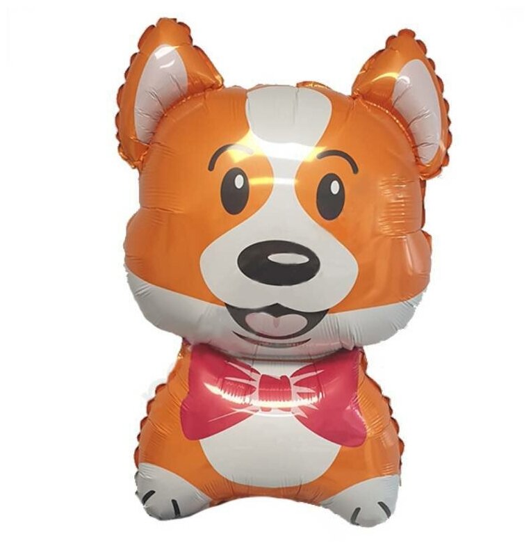 Воздушный шар фольгированный Flexmetal фигурный, Милый щенок корги, 71х46 см