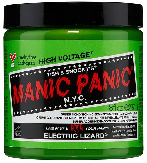 Manic Panic Краситель прямого действия High Voltage, electric lizard, 237 мл, 270 г