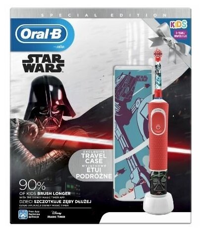 Электическая детская зубная щетка Oral-B kids Star Wars с футляром - фотография № 10