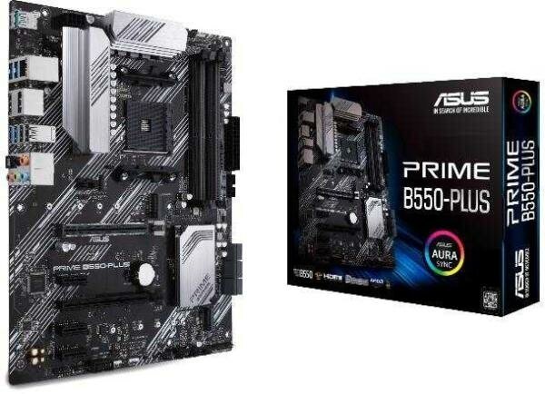 Материнская плата ASUS PRIME B550-PLUS Socket AM4 AMD B550 4xDDR4 2xPCI-E 16x 3xPCI-E 1x 6 ATX Retail