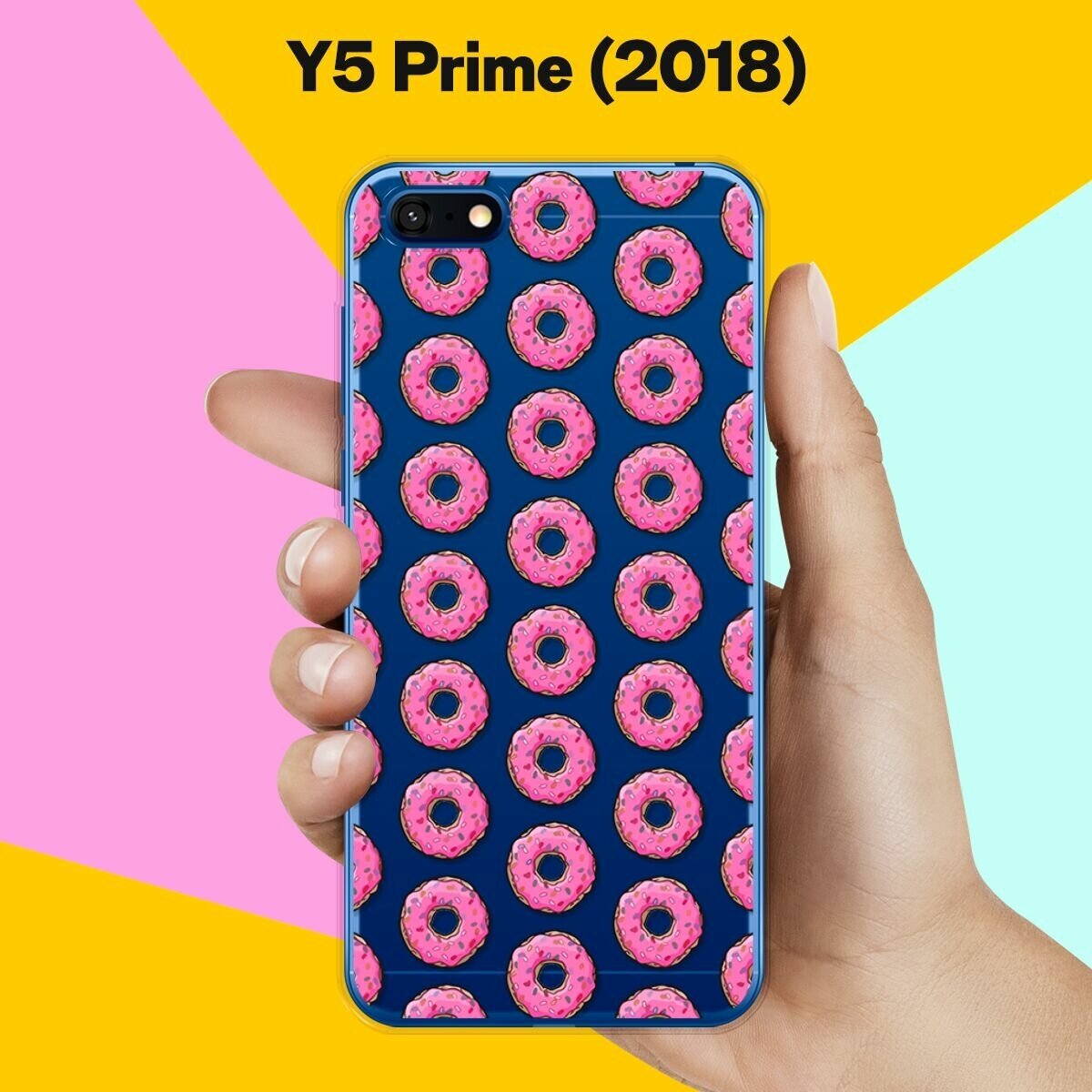 Силиконовый чехол Пончики на Huawei Y5 Prime (2018)