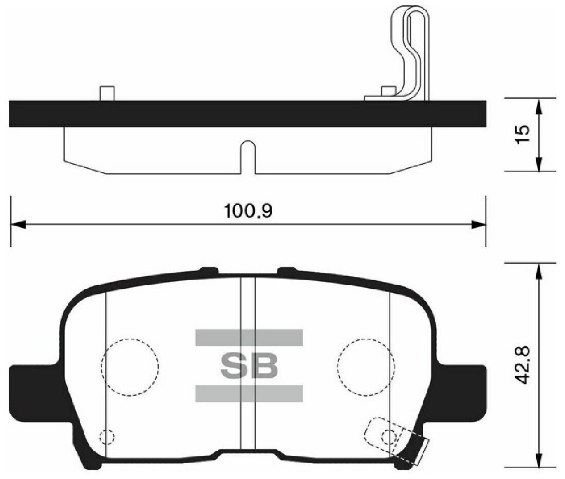 Колодки тормозные дисковые SANGSIN SP1371