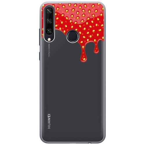 фото Силиконовый чехол на huawei y6p / хуавей у6р с 3d принтом "jam" прозрачный gosso