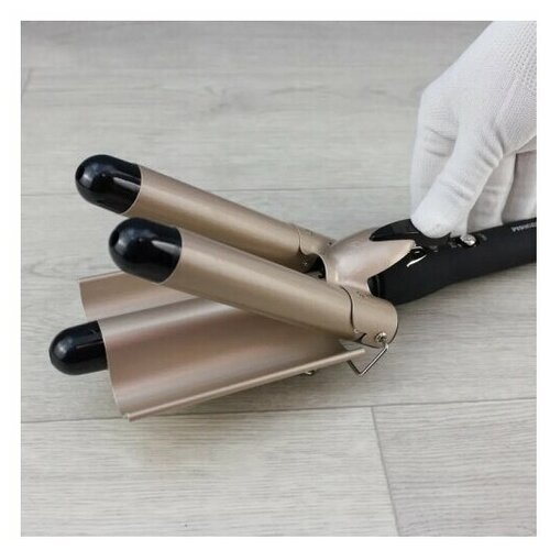 Тройные щипцы-волна для укладки и завивки волос D20 мм ProMozer MZ-6618-3-20титан-турмалиновое покрытие2 режимами регулировки температурыионизация 259000₽