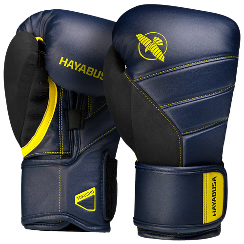 Боксерские перчатки Hayabusa T3 Navy/Yellow 16oz боксерские перчатки hayabusa t3 navy yellow 12 унций