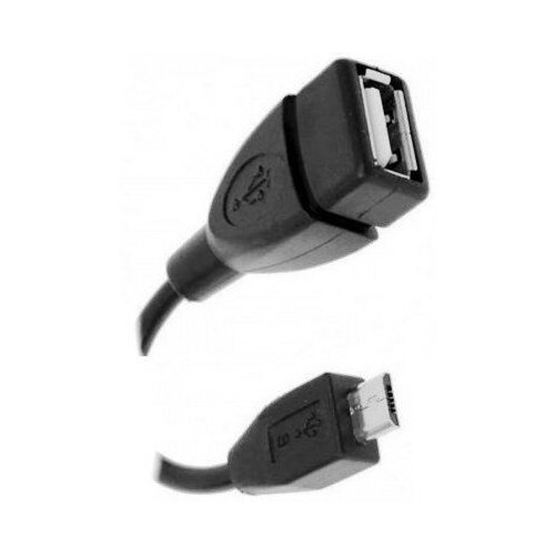 data кабель otg micro usb на usb шнур 0 15 м черный Адаптер USB2.0 Af-microB Atcom AT3792 с поддержкой OTG кабель - 0.1 метра