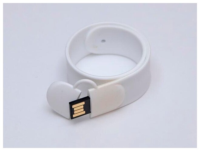 Флешка в виде браслета (16 Гб / GB USB 2.0 Белый/White SS001 Flash drive S012)