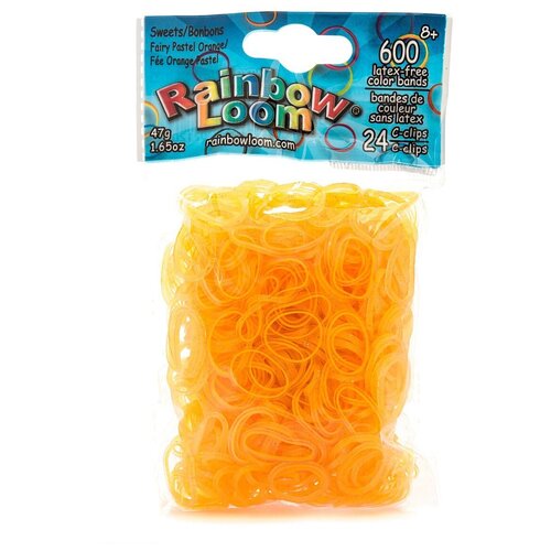 Резинки для плетения браслетов Rainbow Loom Пастель Оранжевые Леденцы, Sweets Pastel Orange (BW0038) резинки для плетения браслетов rainbow loom темно лиловые леденцы sweets deep lilac b0141