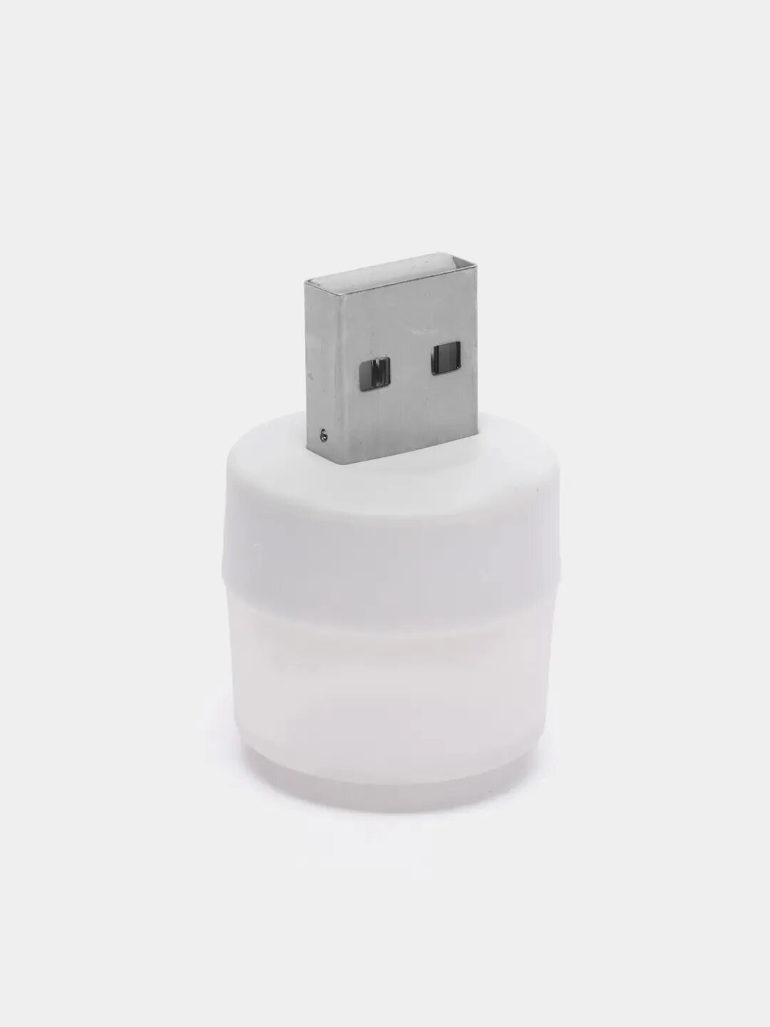 Светодиодный мини-ночник с USB разъемом, светильник с внешним аккумулятором в комплекте 2 штуки, холодный свет, 6000К
