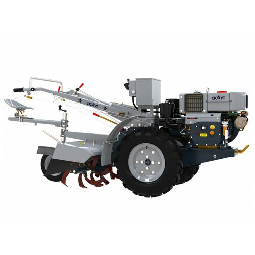 Мотоблок скаут 15 DE с почвофрезой и сиденьем