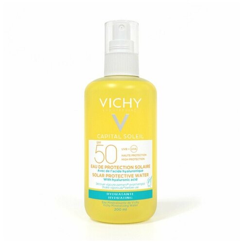 Солнцезащитный двухфазный спрей для увлажнения лица и тела SPF 50 Vichy, 200 мл