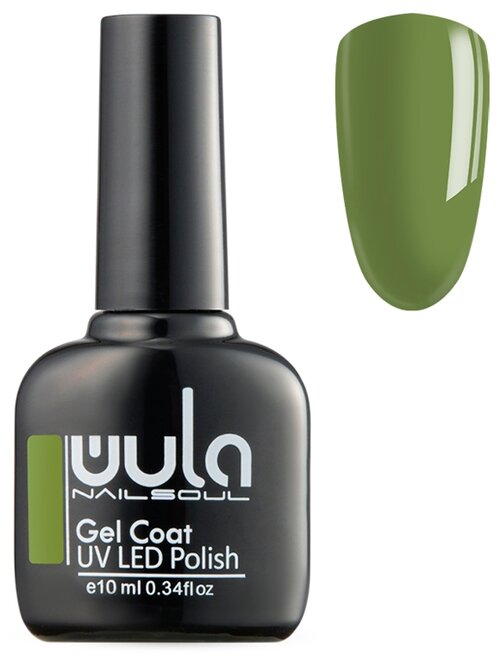 WULA гель-лак для ногтей Gel Coat, 10 мл, 42 г, 383 дымчато-зеленый хаки