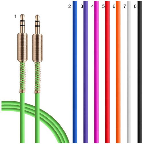 Кабель AUX 1M 3,5 на 3,5 JD-261 кабель aux 3 5 3 5 силикон цветной эконом 1m