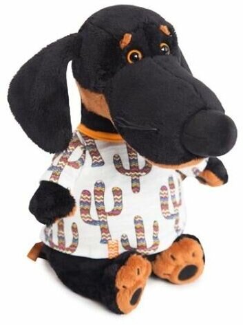 Мягкая игрушка BUDI BASA Собака Ваксон в футболке в кактусы 29 см