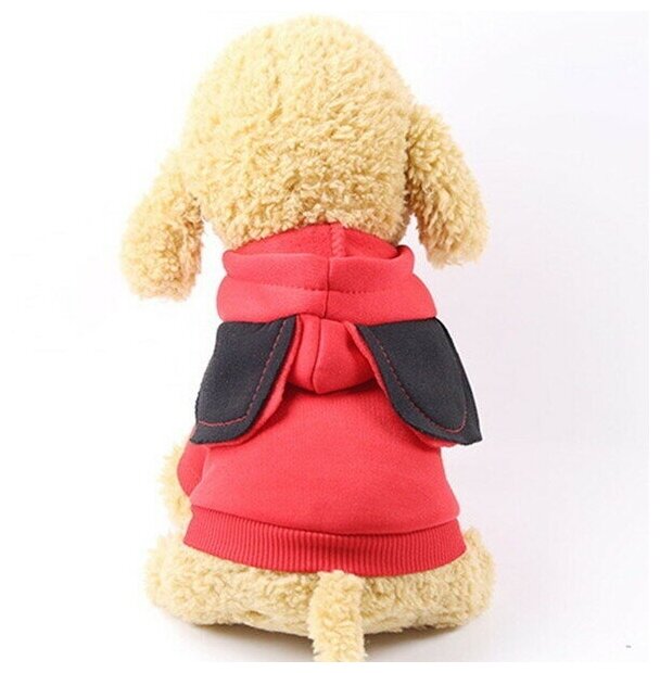 Кофта-толстовка для собаки «Ушастик» с капюшоном, размер L (20*36*26см) цвет красный Ultramarine - фотография № 7
