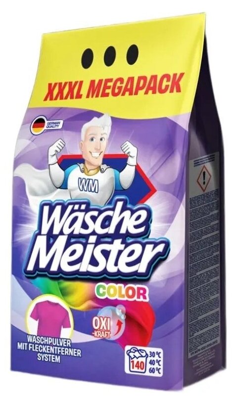 Стиральный порошок WascheMeister Color для цветного белья, 10.5 кг