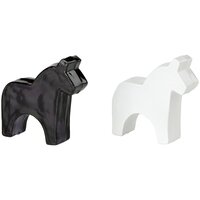 Набор статуэток ИКЕА Лошадь ЭРФОРДРА, 2 шт. белый/черный 2 6 см 6 см