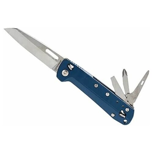 Мультитул-нож Leatherman Free K2 Navy Peg, 8 инструментов мультитул leatherman free t4 peg 12 инструментов